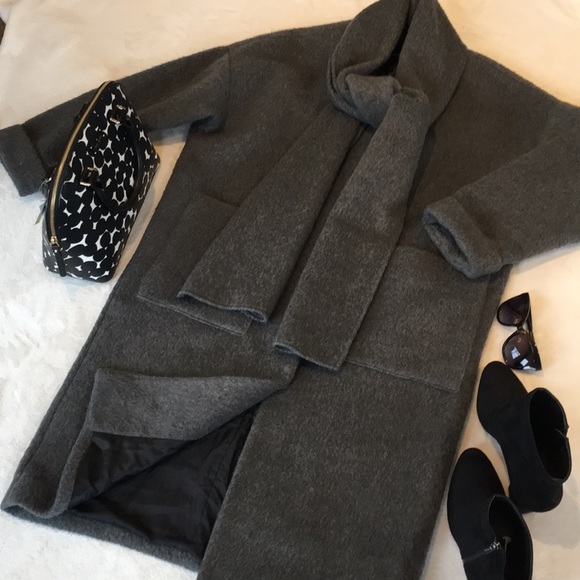 ASOS Monki Jackets & Blazers - ASOS Winter Oversized Midi Coat w/Attached Scarf